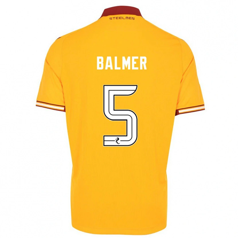 Danxen Women Kofi Balmer #5 Yellow Burgundy Home Jersey 2025/26 T-Shirt