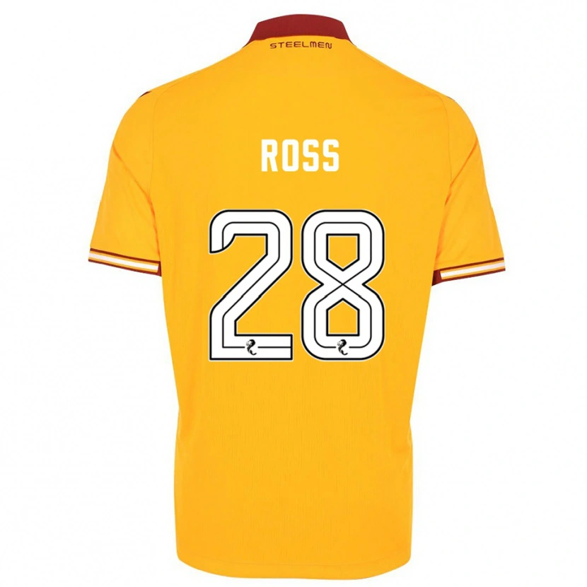 Danxen Women Luca Ross #28 Yellow Burgundy Home Jersey 2025/26 T-Shirt