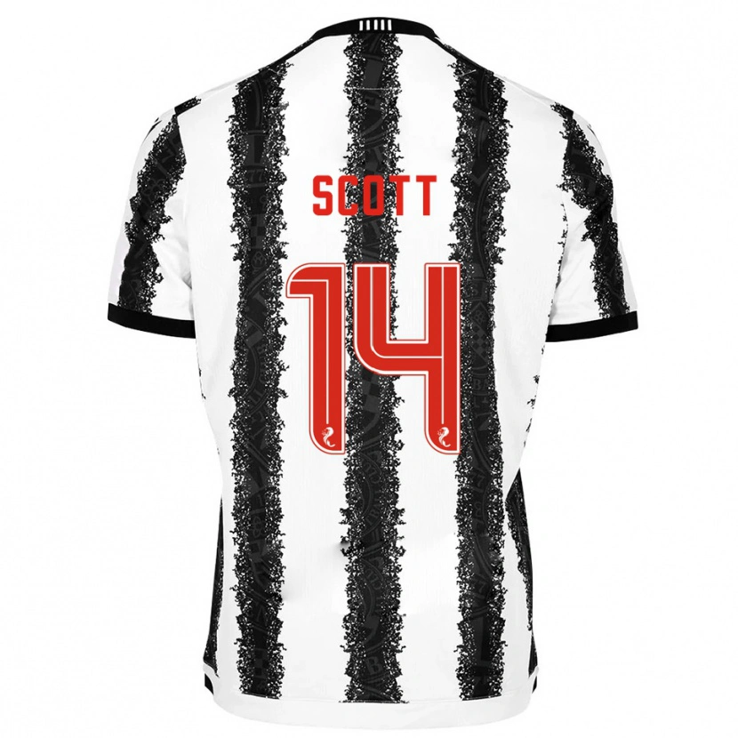 Danxen Women James Scott #14 White Black Home Jersey 2025/26 T-Shirt