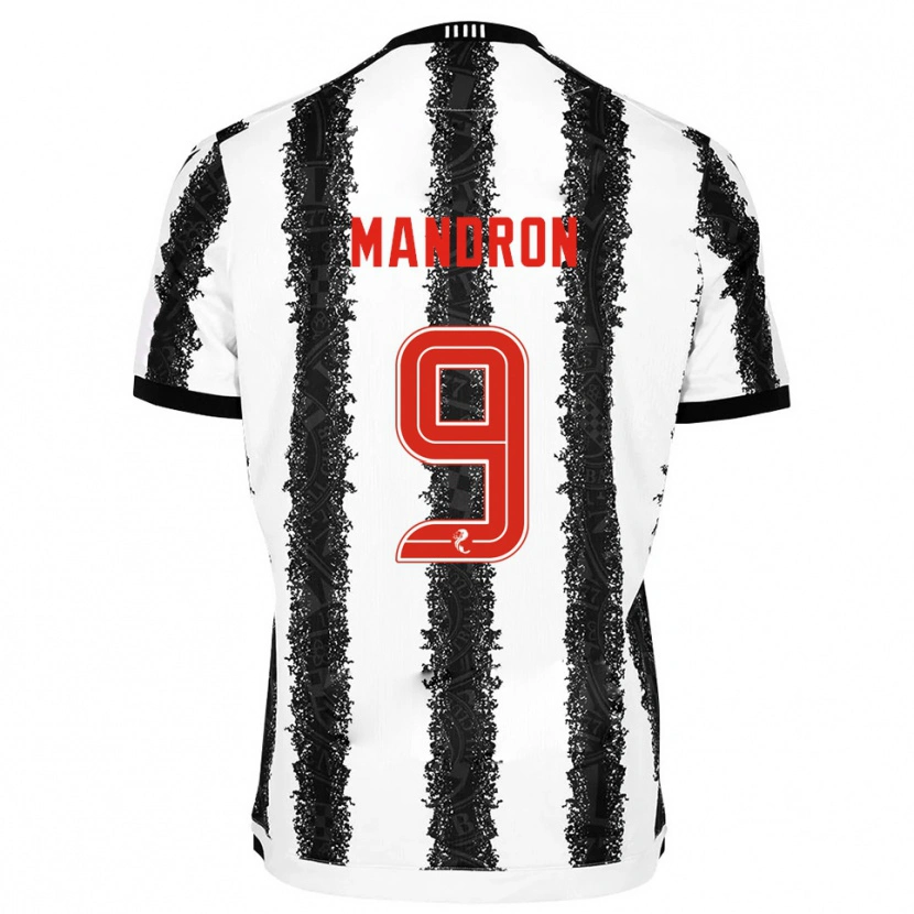 Danxen Women Mikael Mandron #9 White Black Home Jersey 2025/26 T-Shirt