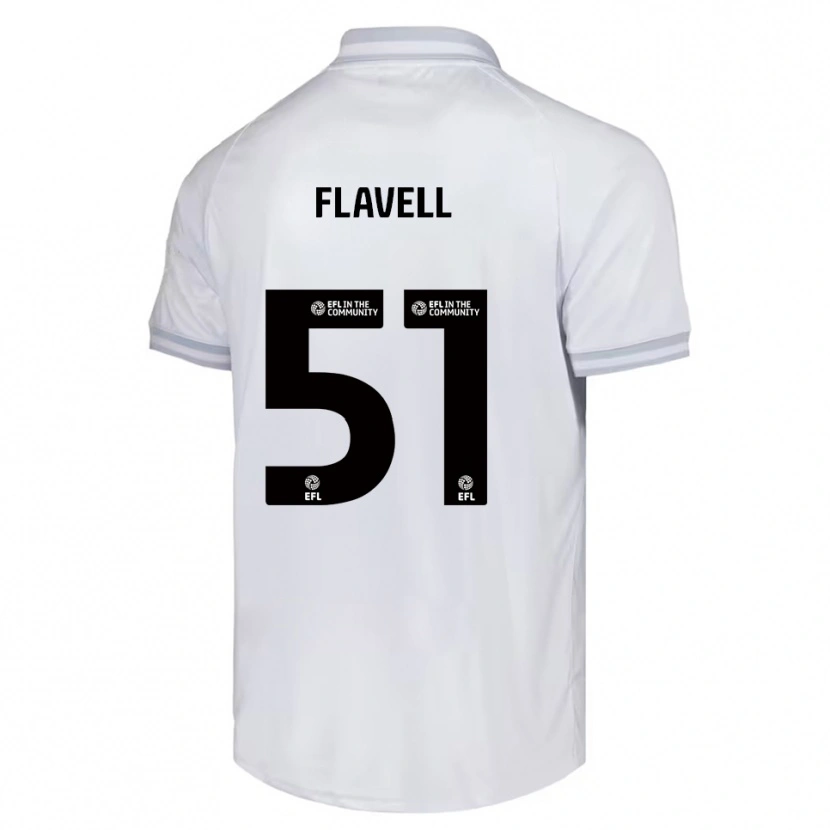 Danxen Women Kieren Flavell #51 White Gray Black Away Jersey 2025/26 T-Shirt