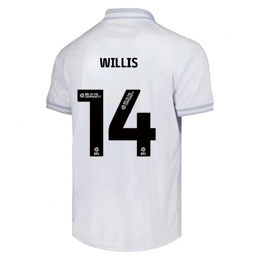 Danxen Women Nathan Willis #14 White Gray Black Away Jersey 2025/26 T-Shirt