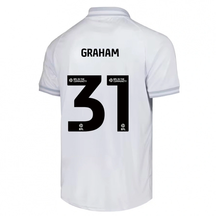 Danxen Women Kieran Graham #31 White Gray Black Away Jersey 2025/26 T-Shirt