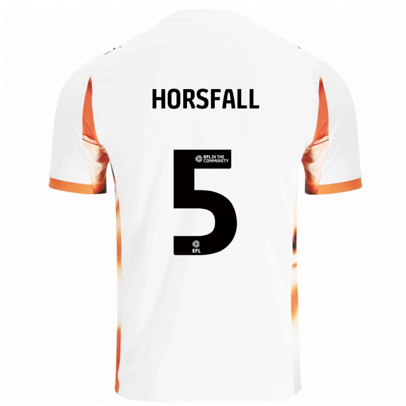 Danxen Women Fraser Horsfall #5 White Orange Black Away Jersey 2025/26 T-Shirt