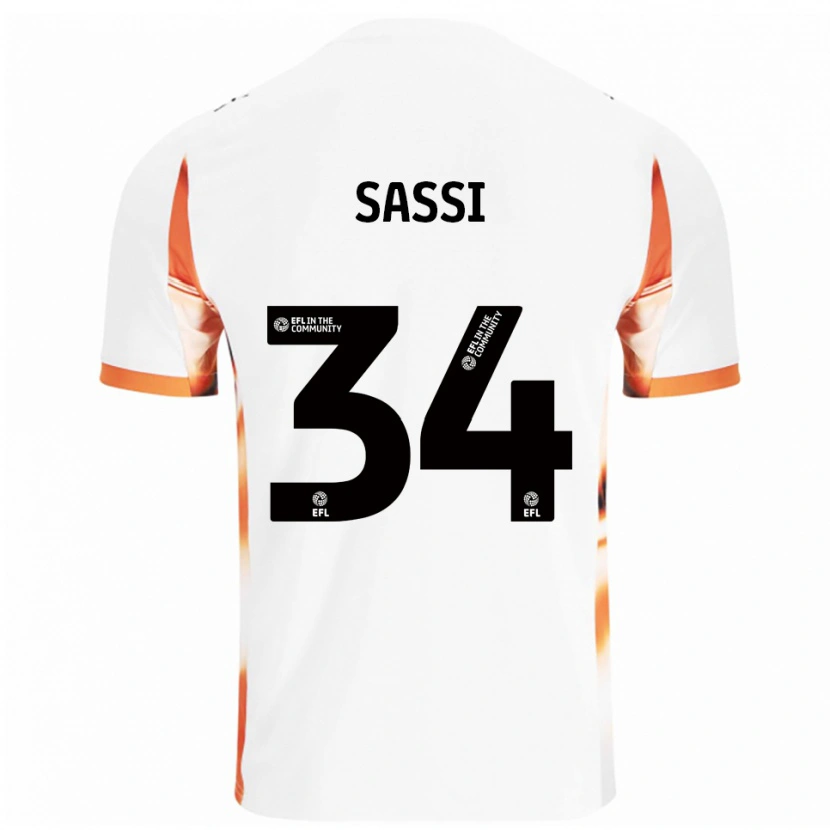 Danxen Women Dan Sassi #34 White Orange Black Away Jersey 2025/26 T-Shirt