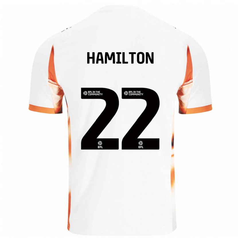 Danxen Women Cj Hamilton #22 White Orange Black Away Jersey 2025/26 T-Shirt