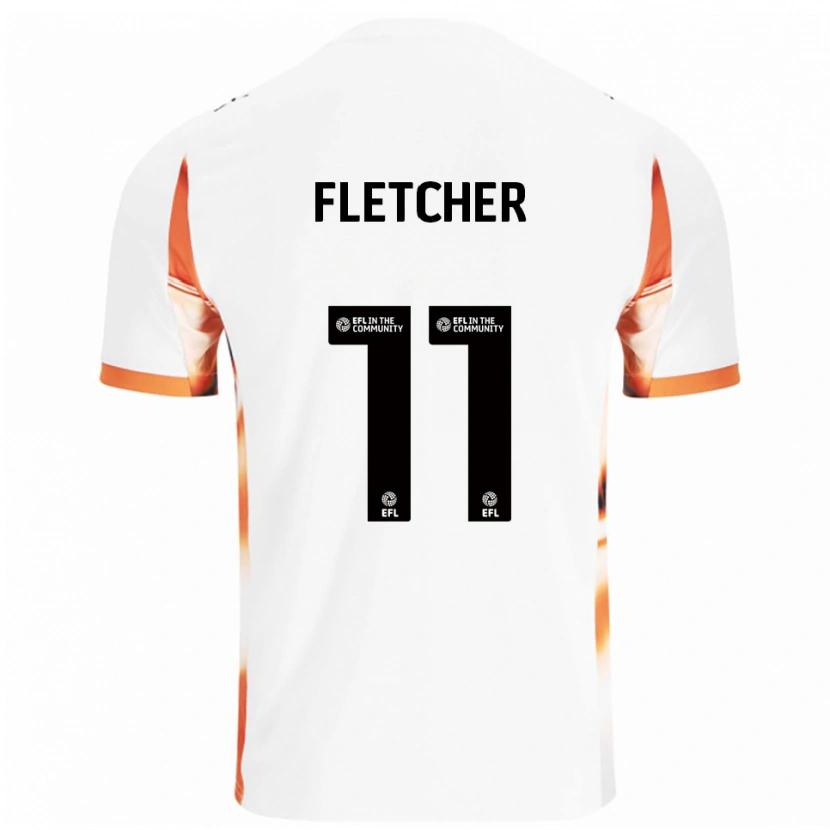Danxen Women Ashley Fletcher #11 White Orange Black Away Jersey 2025/26 T-Shirt