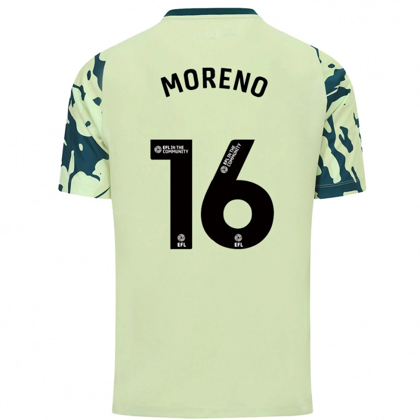 Danxen Women Paul Moreno #16 Dark Green Away Jersey 2025/26 T-Shirt