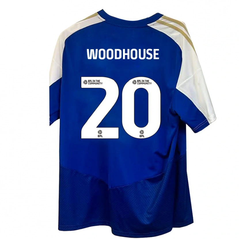 Danxen Women Luca Woodhouse #20 Blue White Gold Away Jersey 2025/26 T-Shirt