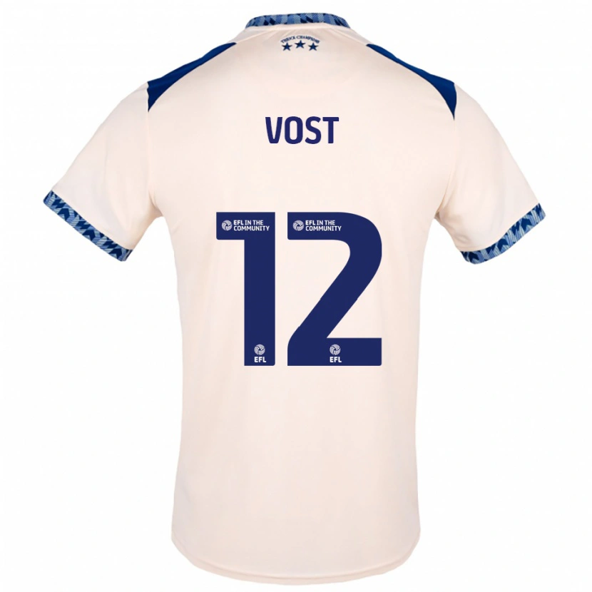 Danxen Women Daniel Vost #12 Off White Navy Away Jersey 2025/26 T-Shirt