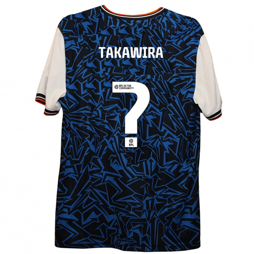 Danxen Women Matthew Takawira #0 Blue Black White Away Jersey 2025/26 T-Shirt