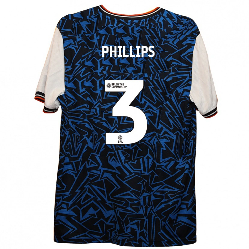 Danxen Women Josh Phillips #3 Blue Black White Away Jersey 2025/26 T-Shirt