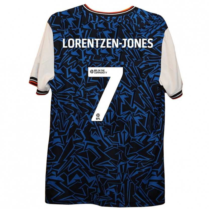Danxen Women Jack Lorentzen-Jones #7 Blue Black White Away Jersey 2025/26 T-Shirt
