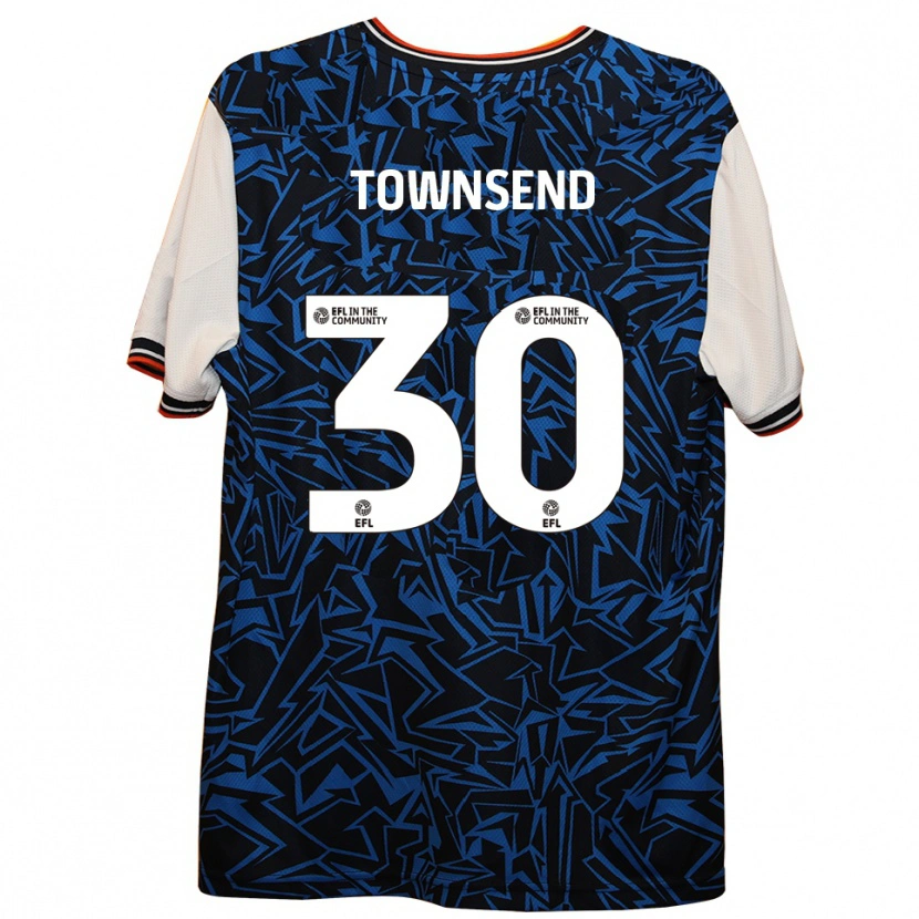 Danxen Women Andros Townsend #30 Blue Black White Away Jersey 2025/26 T-Shirt
