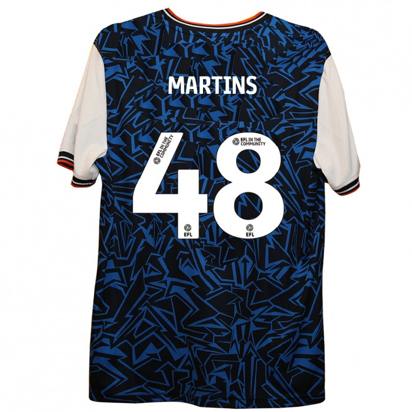 Danxen Women Dominic Dos Santos Martins #48 Blue Black White Away Jersey 2025/26 T-Shirt