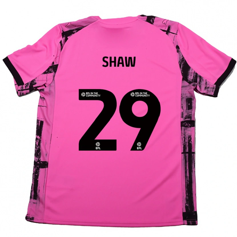 Danxen Women Liam Shaw #29 Rose Red Black Away Jersey 2025/26 T-Shirt
