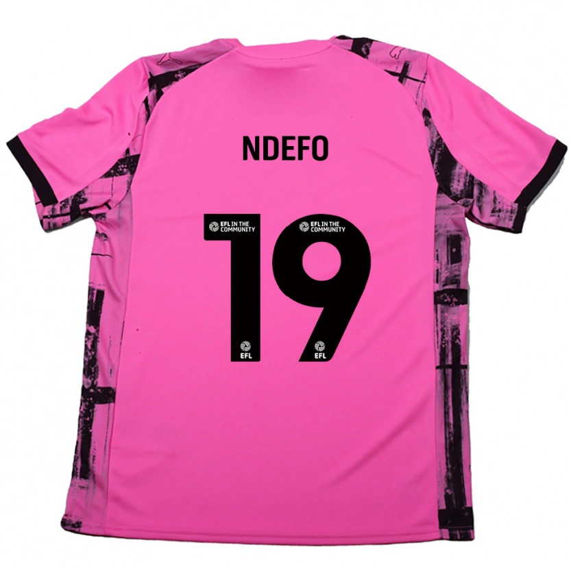 Danxen Women Ona Ndefo #19 Rose Red Black Away Jersey 2025/26 T-Shirt