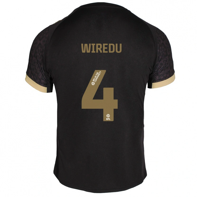 Danxen Women Brendan Wiredu #4 Black Gold Away Jersey 2025/26 T-Shirt