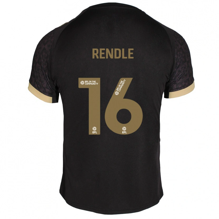 Danxen Women Jared Rendle #16 Black Gold Away Jersey 2025/26 T-Shirt
