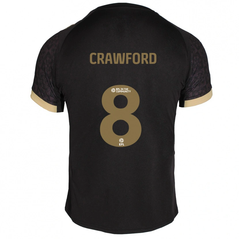 Danxen Women Imy Crawford #8 Black Gold Away Jersey 2025/26 T-Shirt