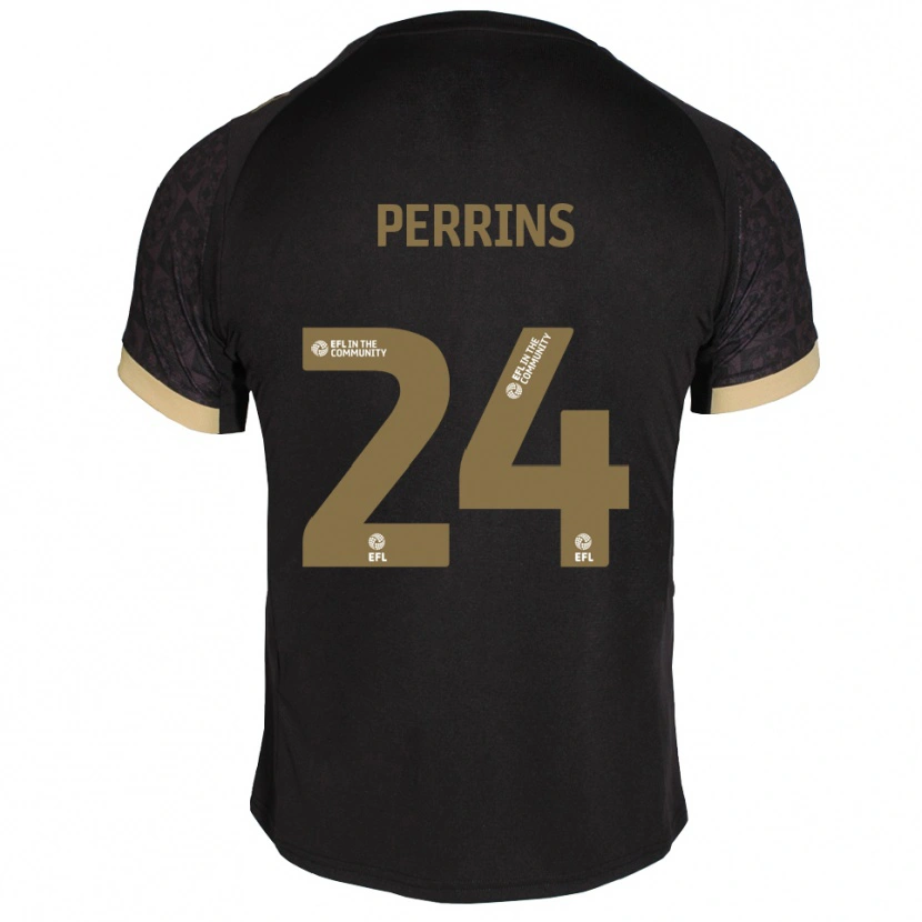 Danxen Women Grace Perrins #24 Black Gold Away Jersey 2025/26 T-Shirt