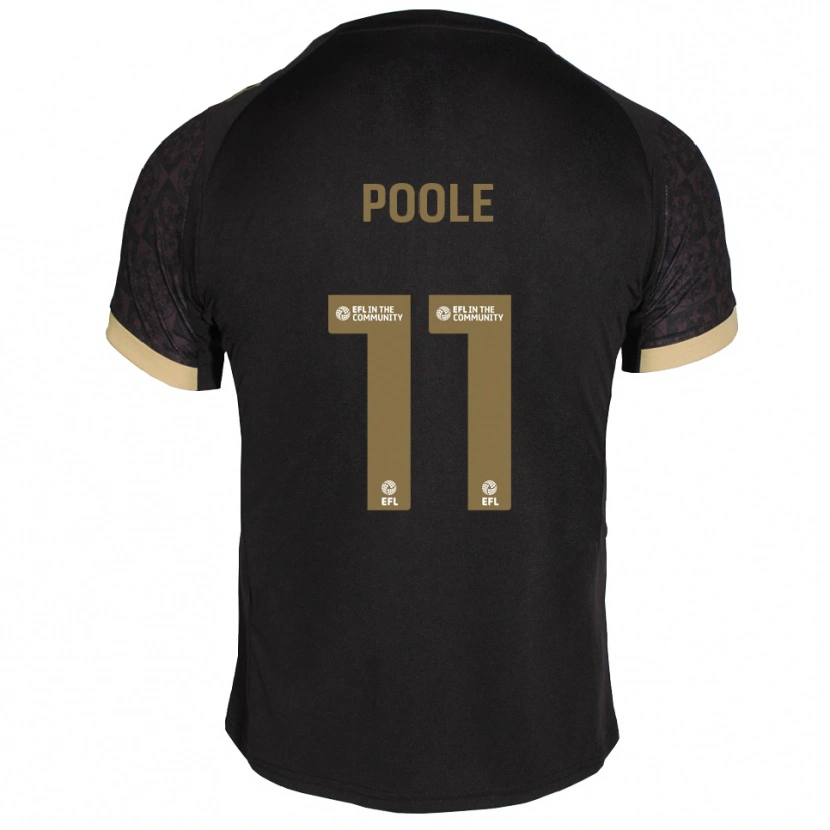 Danxen Women Fletcher Poole #11 Black Gold Away Jersey 2025/26 T-Shirt