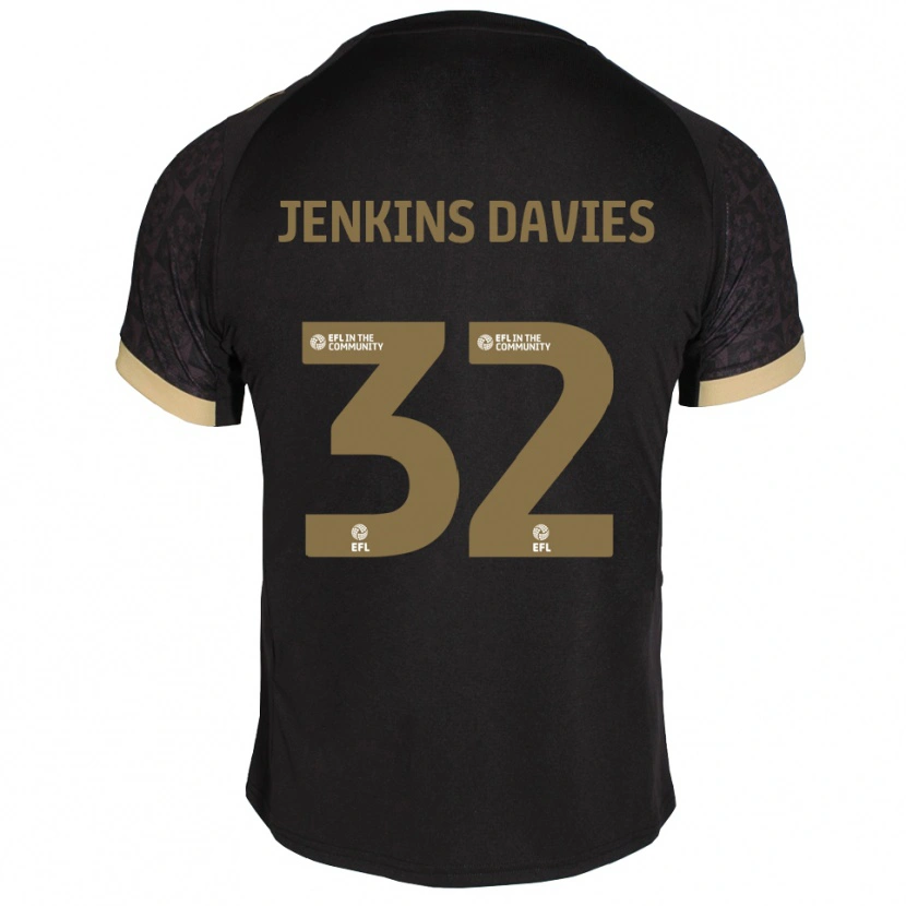 Danxen Women Will Jenkins-Davies #32 Black Gold Away Jersey 2025/26 T-Shirt