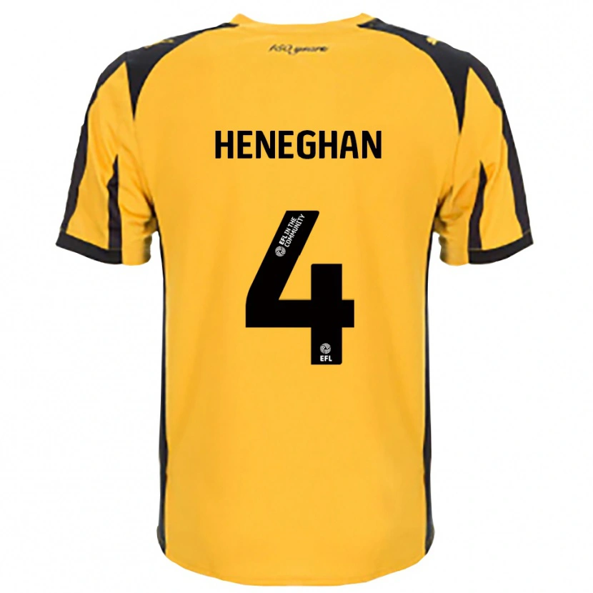 Danxen Women Ben Heneghan #4 Orange Black Away Jersey 2025/26 T-Shirt