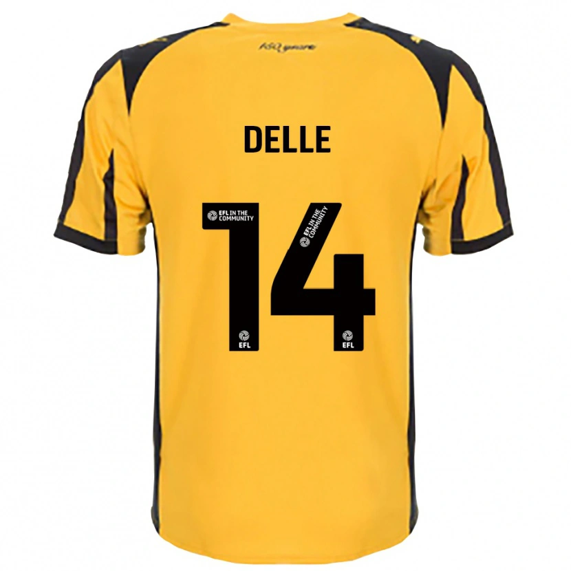 Danxen Women Mani Delle #14 Orange Black Away Jersey 2025/26 T-Shirt