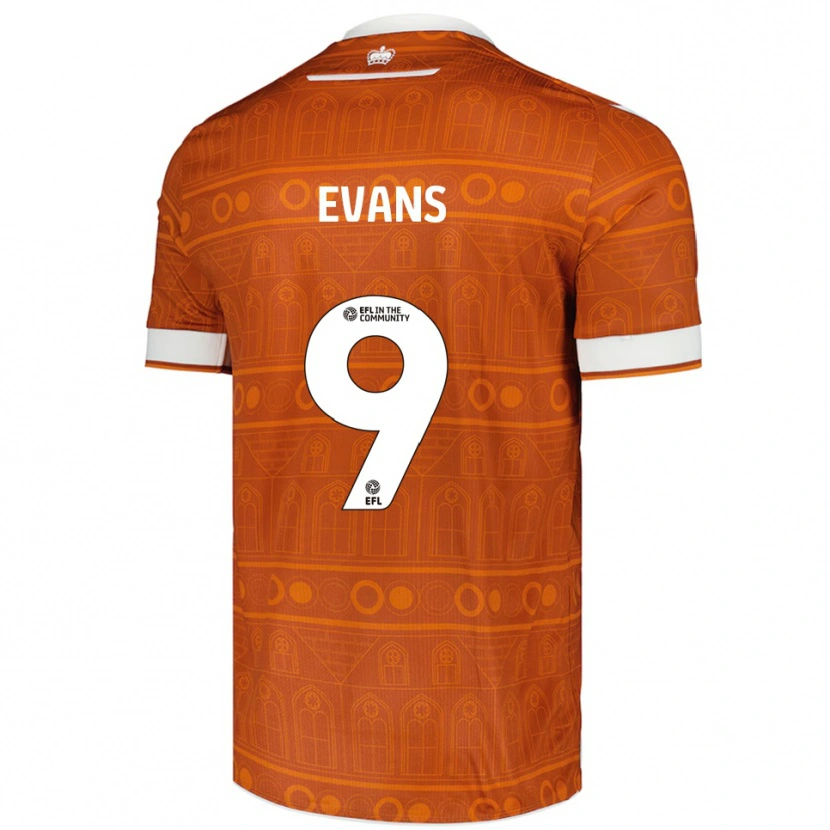 Danxen Women Reece Evans #9 Orange White Away Jersey 2025/26 T-Shirt