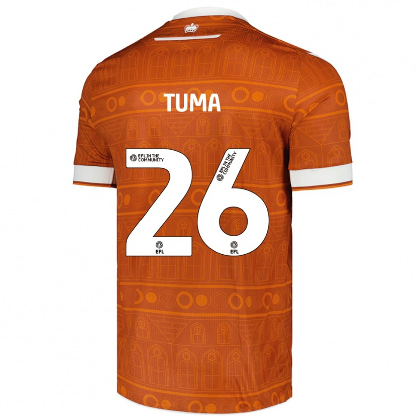 Danxen Women Basil Tuma #26 Orange White Away Jersey 2025/26 T-Shirt