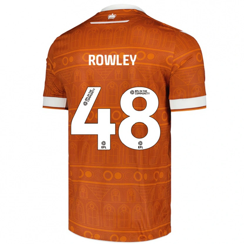 Danxen Women Matthew Rowley #48 Orange White Away Jersey 2025/26 T-Shirt
