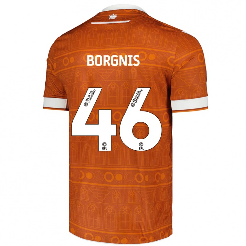 Danxen Women Jacob Borgnis #46 Orange White Away Jersey 2025/26 T-Shirt