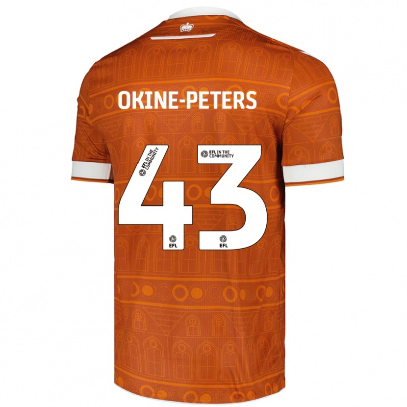 Danxen Women Jeremiah Okine-Peters #43 Orange White Away Jersey 2025/26 T-Shirt