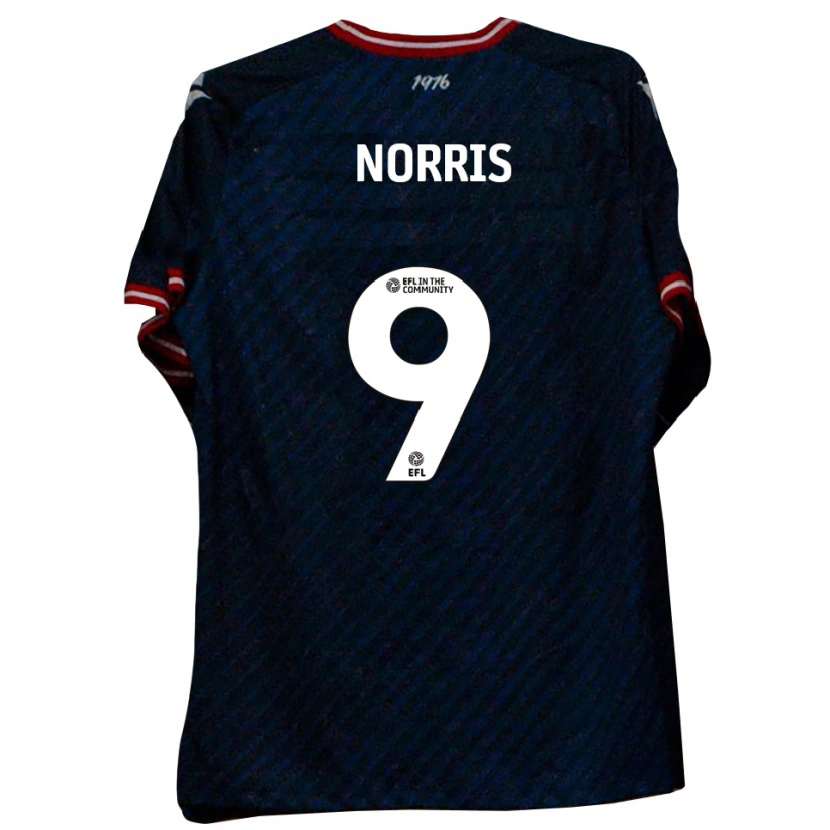 Danxen Women Frank Norris #9 Navy Red Away Jersey 2025/26 T-Shirt