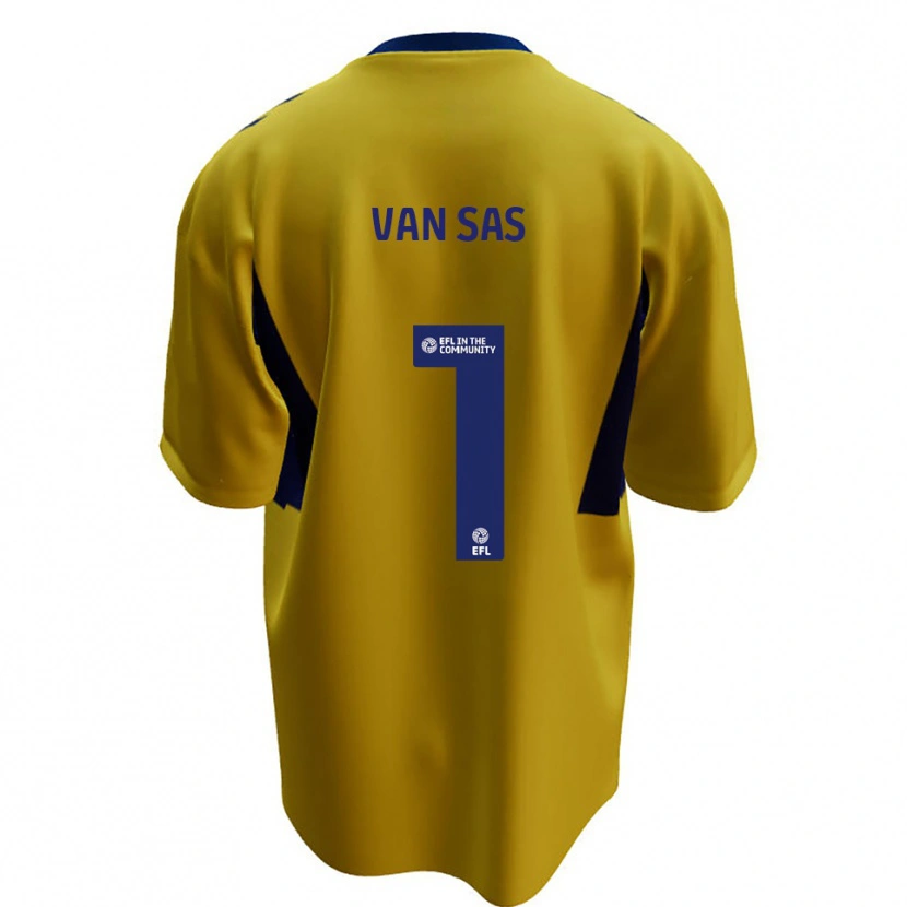Danxen Women Mikki Van Sas #1 Yellow Blue Away Jersey 2025/26 T-Shirt