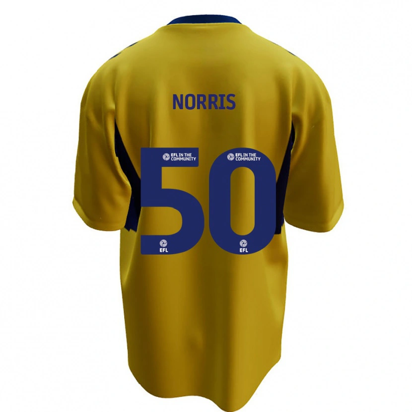 Danxen Women Will Norris #50 Yellow Blue Away Jersey 2025/26 T-Shirt