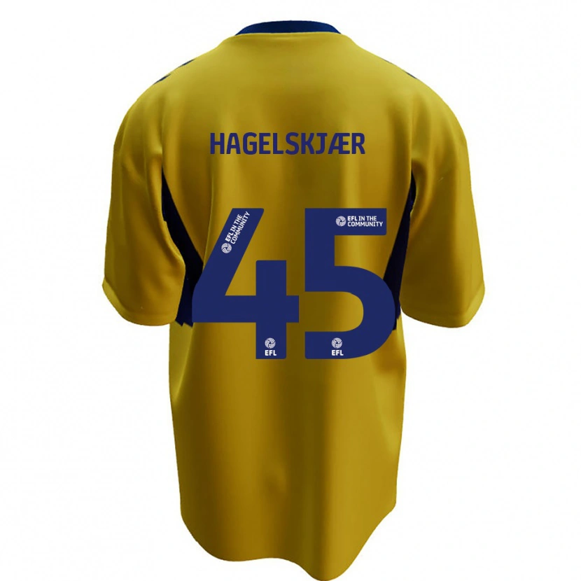 Danxen Women Anders Hagelskjær #45 Yellow Blue Away Jersey 2025/26 T-Shirt