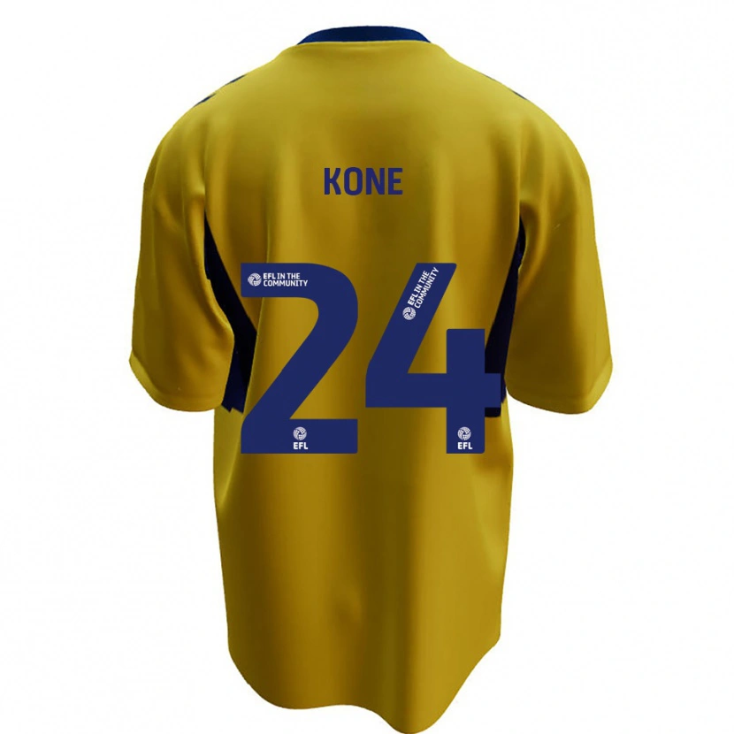 Danxen Women Richard Kone #24 Yellow Blue Away Jersey 2025/26 T-Shirt
