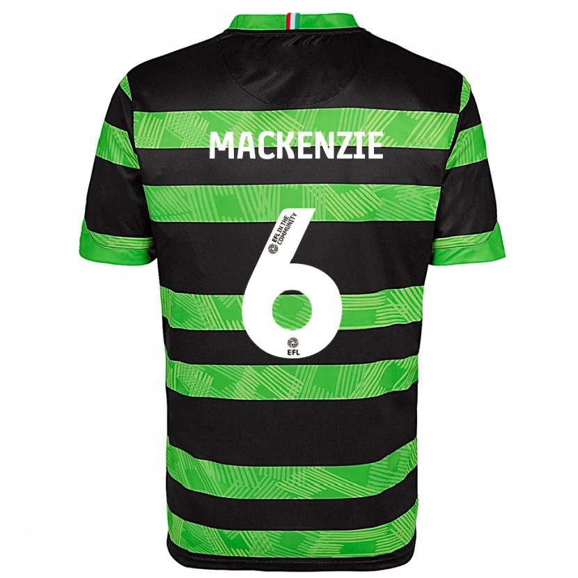 Danxen Women Hannah Mackenzie #6 Black Green Away Jersey 2025/26 T-Shirt