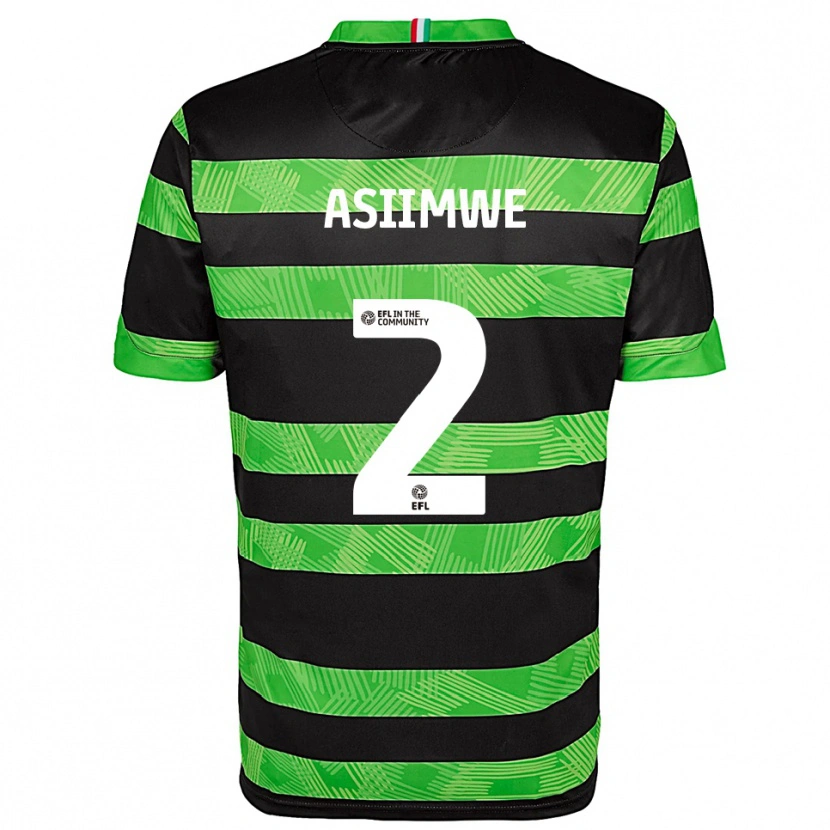 Danxen Women Nathan Asiimwe #2 Black Green Away Jersey 2025/26 T-Shirt