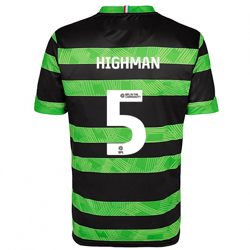 Danxen Women Kelly Highman #5 Black Green Away Jersey 2025/26 T-Shirt