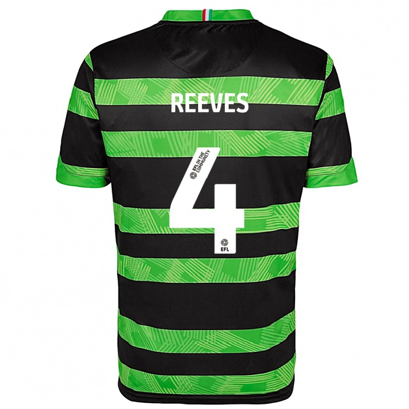 Danxen Women Jake Reeves #4 Black Green Away Jersey 2025/26 T-Shirt