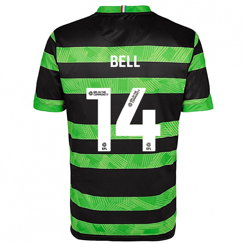 Danxen Women Leanne Bell #14 Black Green Away Jersey 2025/26 T-Shirt