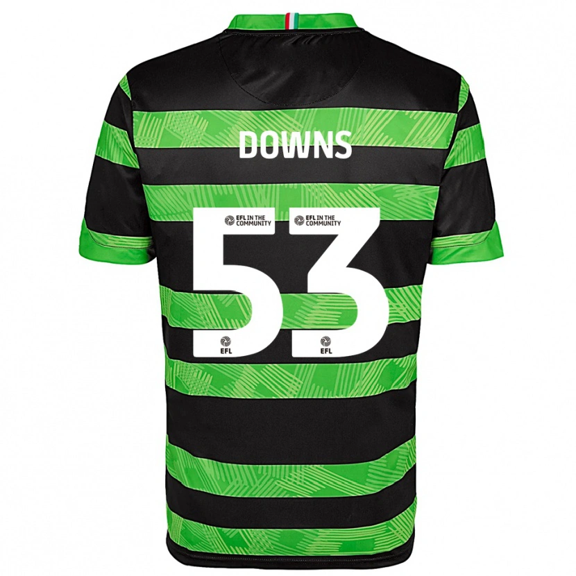 Danxen Women Oliver Downs #53 Black Green Away Jersey 2025/26 T-Shirt