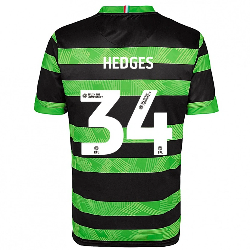 Danxen Women Harry Hedges #34 Black Green Away Jersey 2025/26 T-Shirt