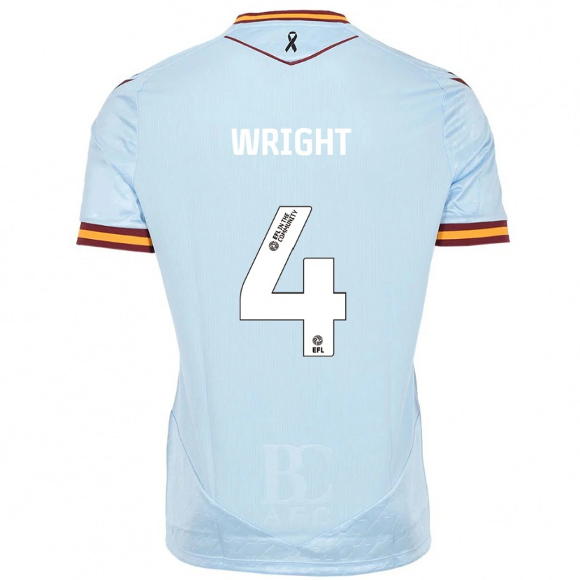 Danxen Women Joe Wright #4 Sky Blue Away Jersey 2025/26 T-Shirt