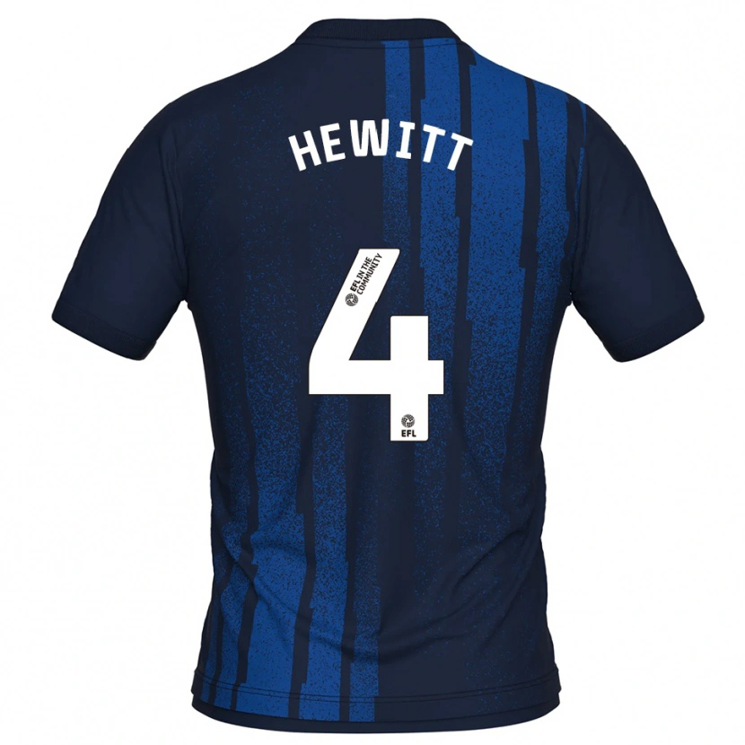 Danxen Women Elliott Hewitt #4 Navy White Away Jersey 2025/26 T-Shirt