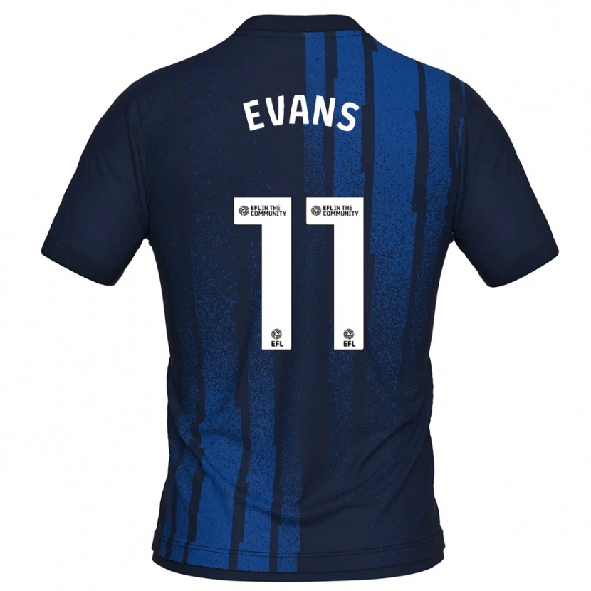 Danxen Women Will Evans #11 Navy White Away Jersey 2025/26 T-Shirt