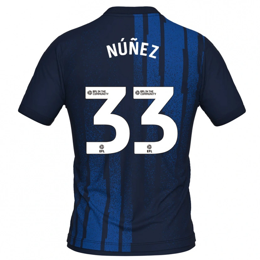 Danxen Women Anthony Núñez #33 Navy White Away Jersey 2025/26 T-Shirt